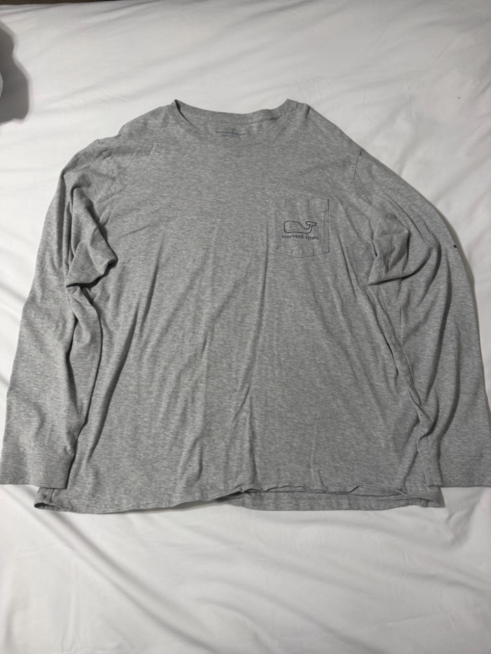 Vineyard Vines long Sleeve Pocket Tee - Gray